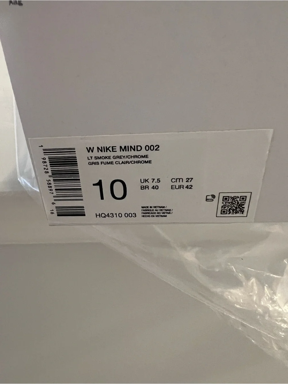 Nike Mind 002 Grey Women’s Size 10 Brand New